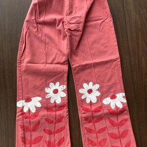 Big Bud Press western pants pink flower paint stamp m medium
